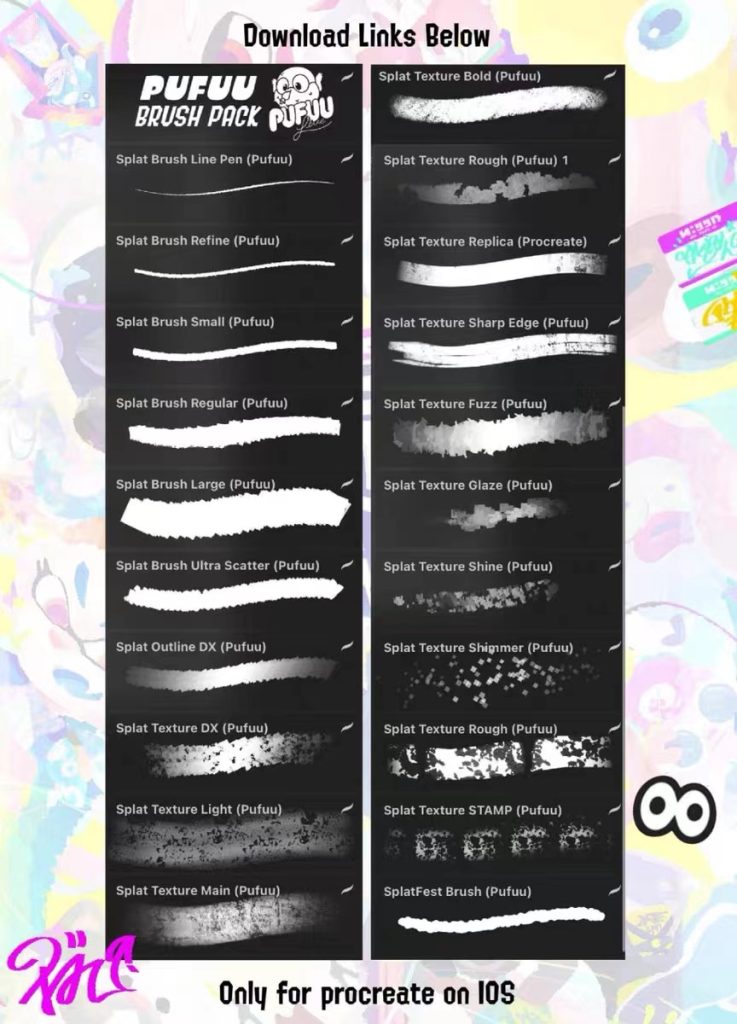 图片[2]-Splatoon插画师 插画质感纹理肌理手绘颗粒pro和ps笔刷【1218】-procreatechahua