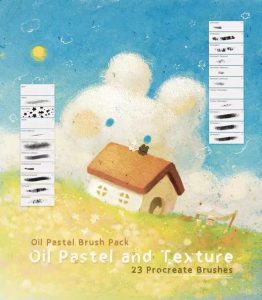 23款GUMMY的procreate油画笔刷质感纹理肌理颗粒笔刷【1220】-procreatechahua