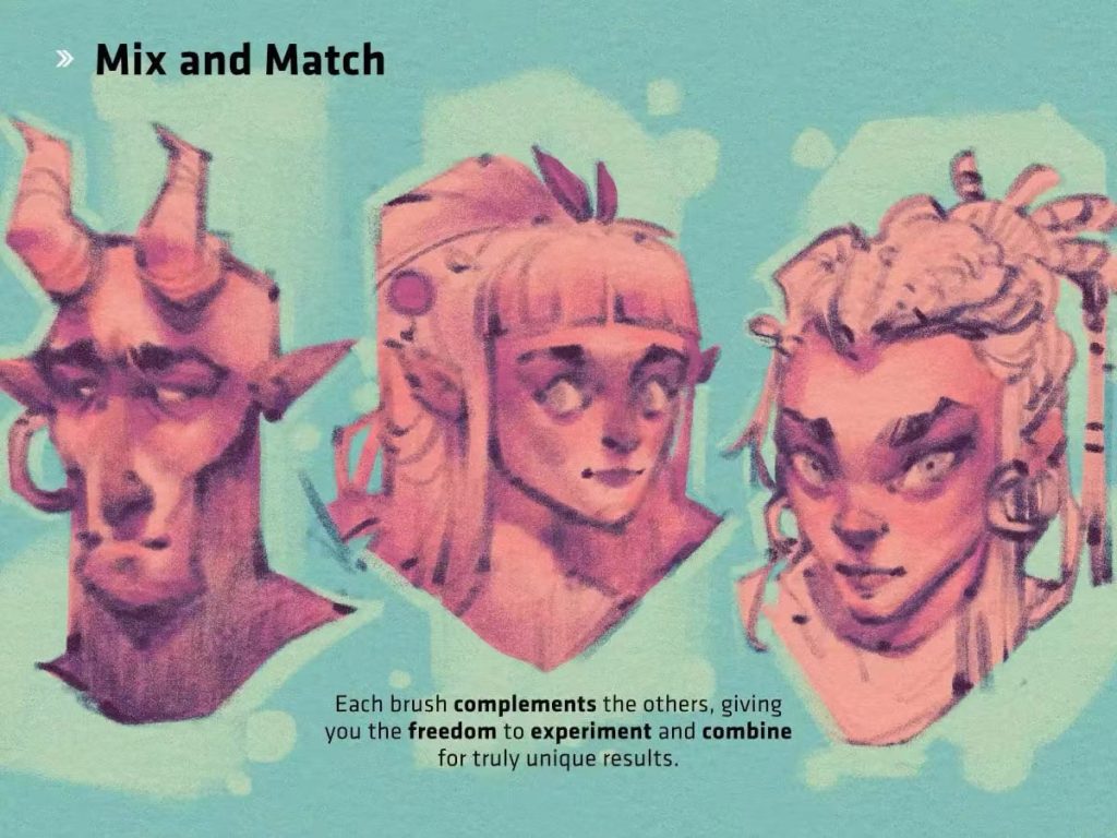 图片[9]-Frankentoon的pro速写笔刷 马克笔 铅笔 油画棒 针管笔笔刷包【1210】-procreatechahua