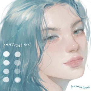 插画师heayoon的人像纹理肌理procreate笔刷【1268】-procreatechahua